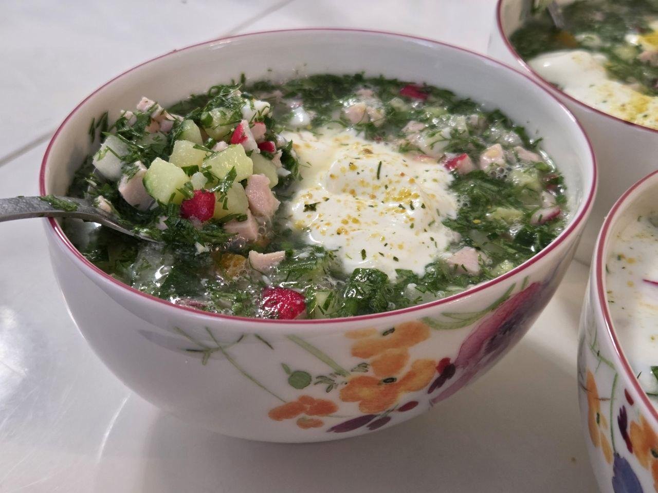 Вариант на воде с уксусом и сметаной