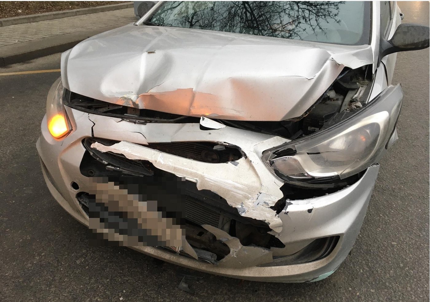 тачка виновника.. уехал на эвакуаторе