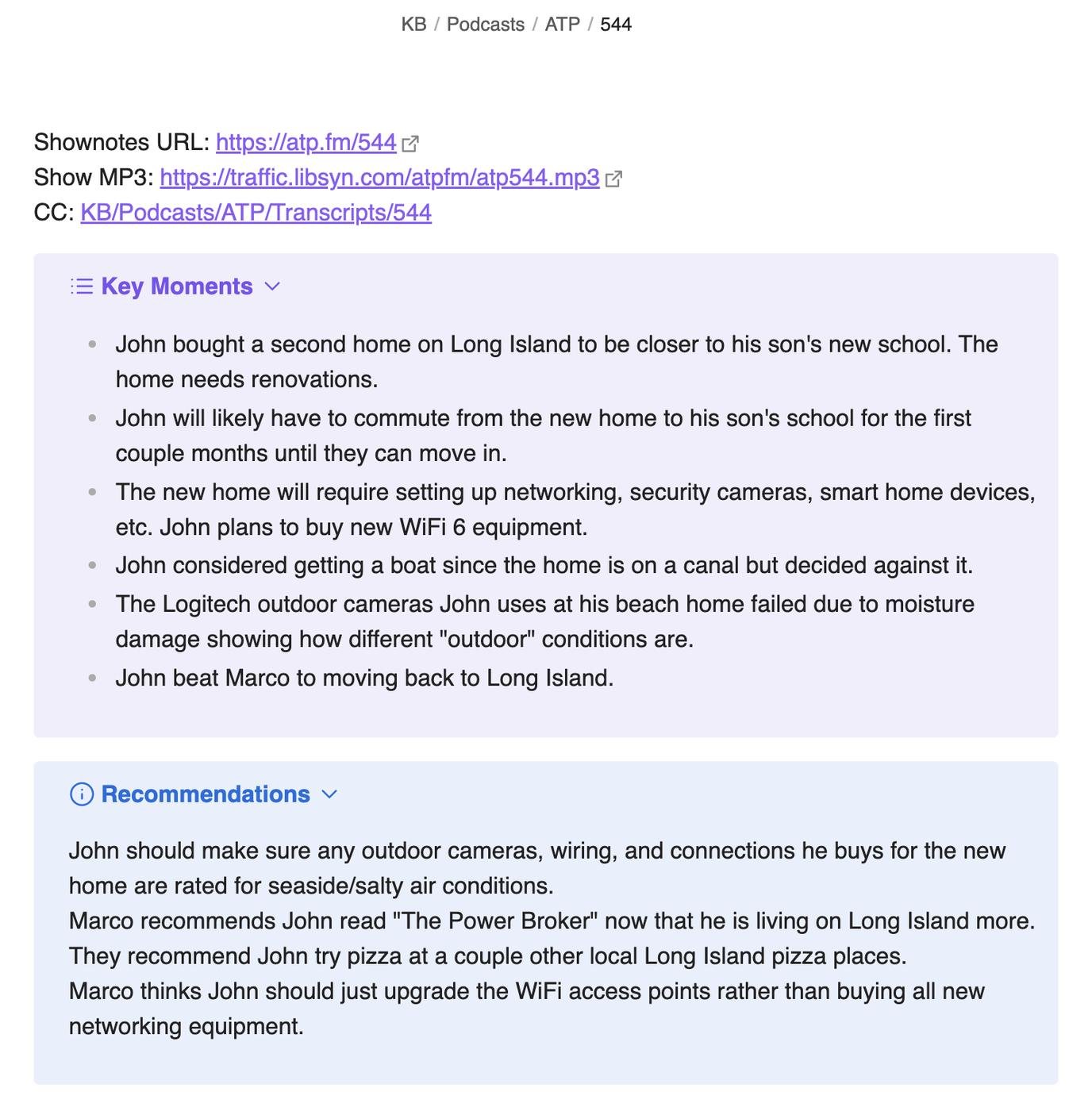 еще пробовал автосаммаризацию подкастов, но контекста у ChatGPT не хватает а поддержки Claude.ai пока нет