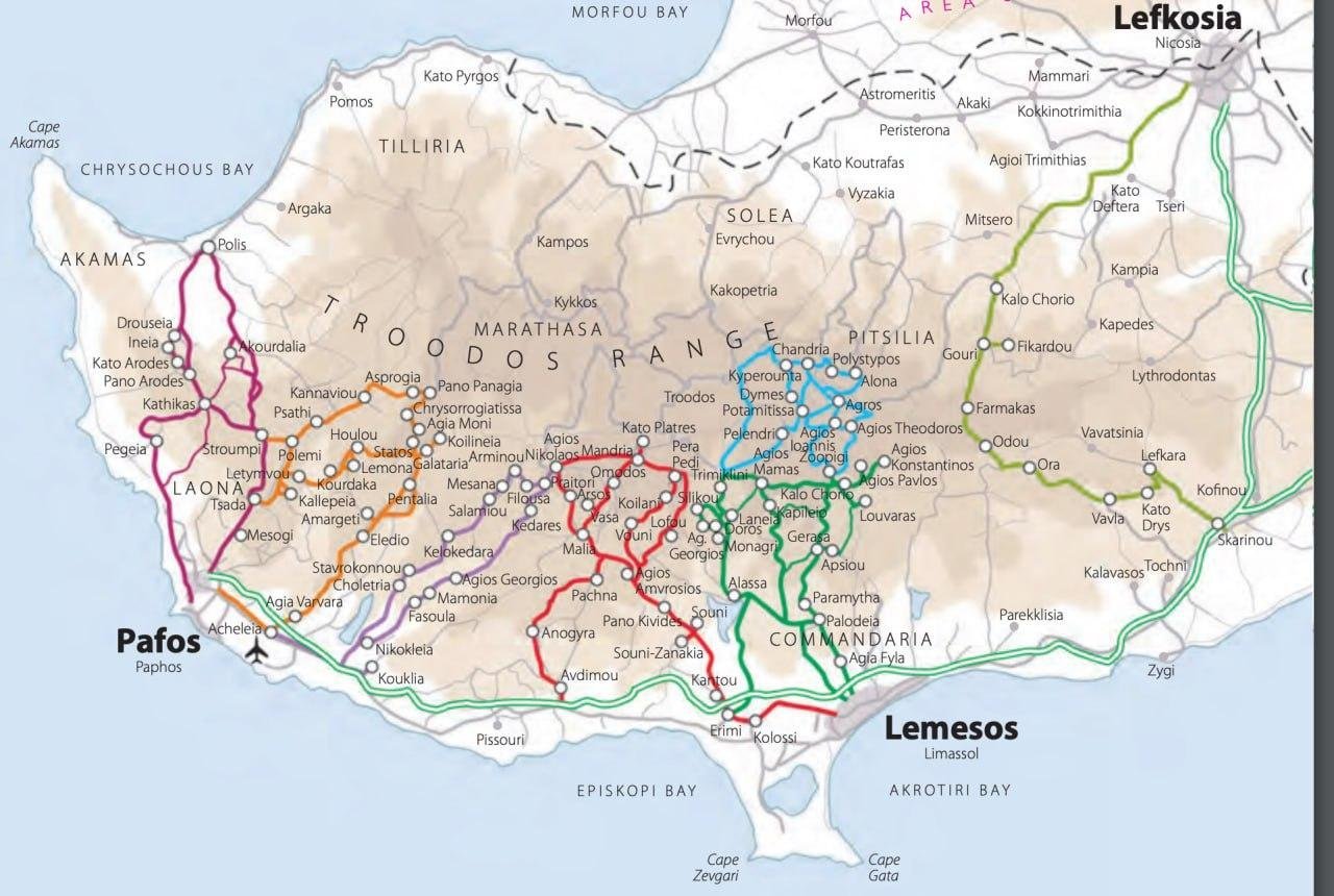 Карта винного "трейла"