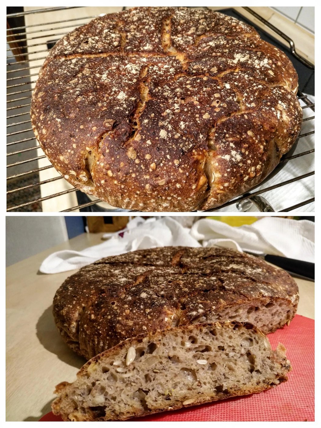 Мой самый первый хлеб на закваске 🔥