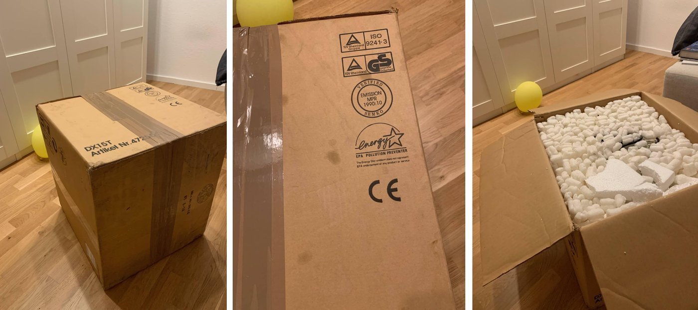 глядя на шарик на заднем фоне можно подумать, что это я так отмечал доставку монитора