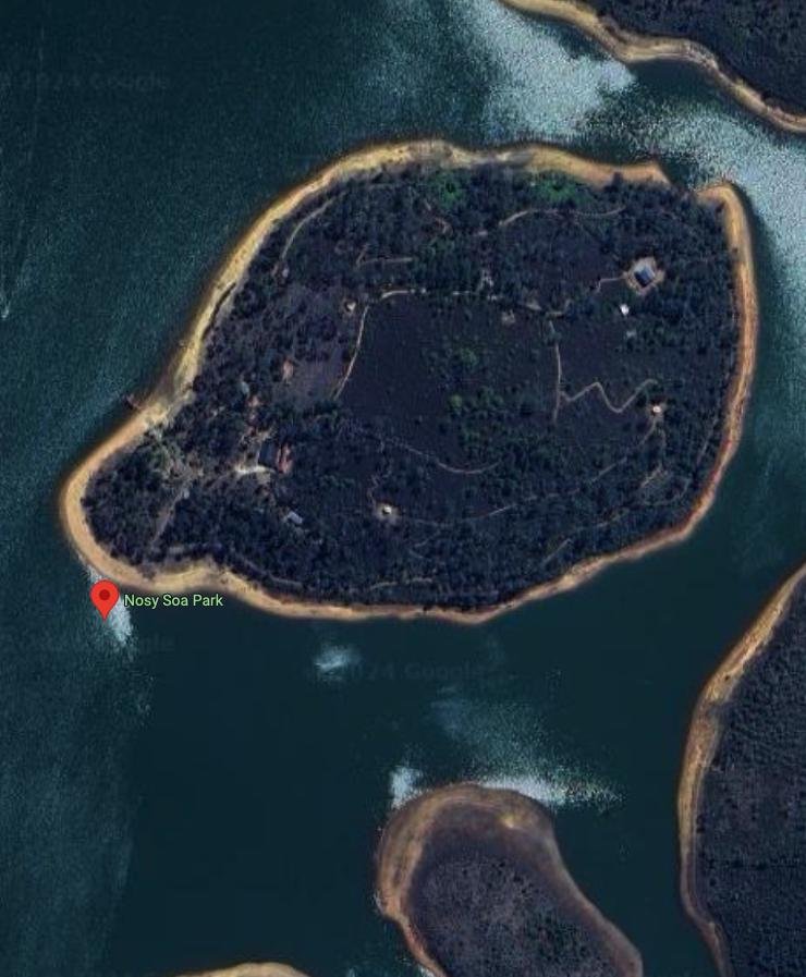 Остров с парком вид сверху