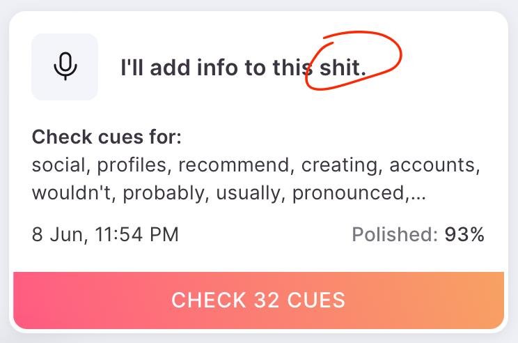 Pronounce Conversation Report Preview