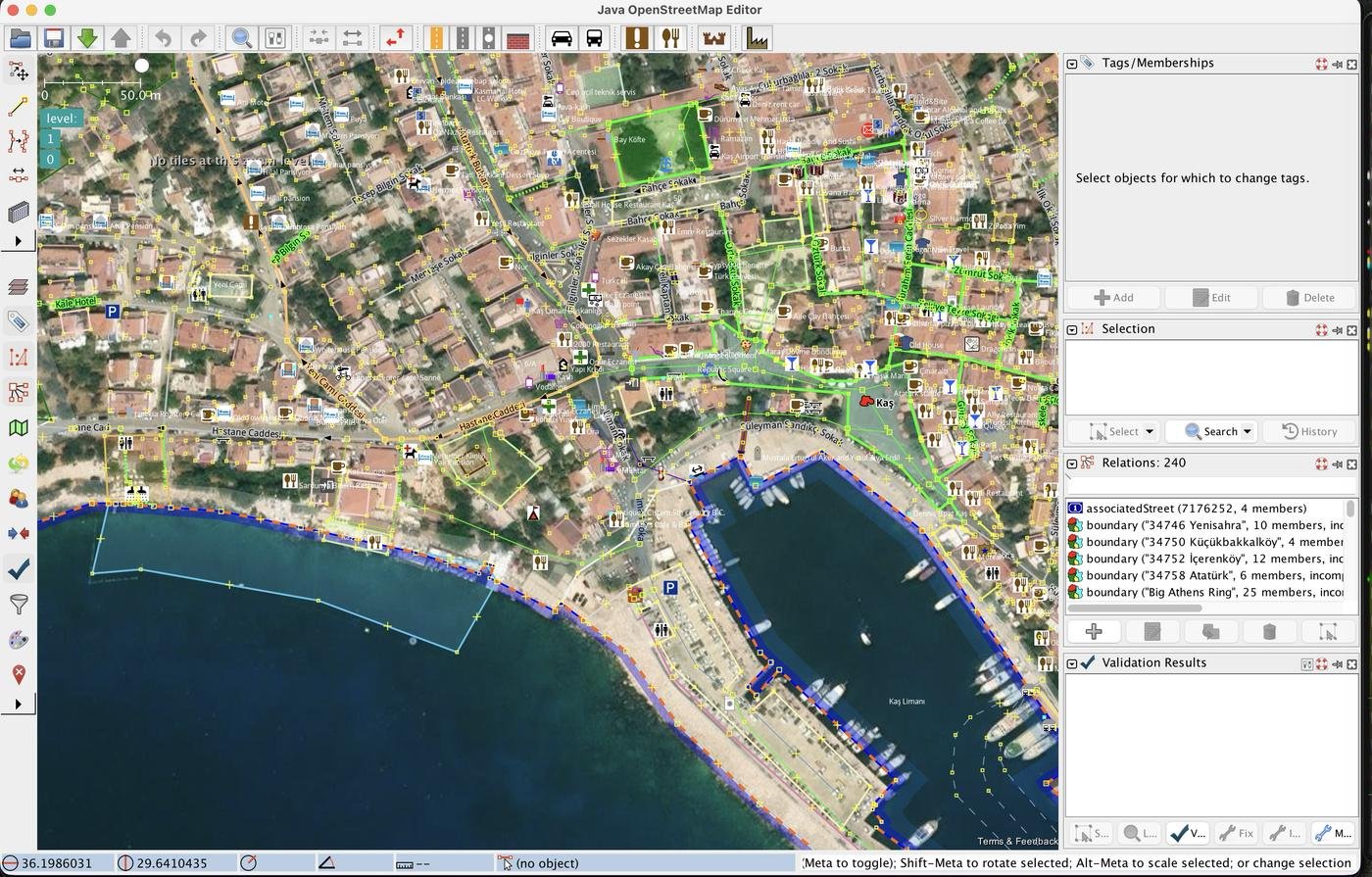 Интерфейс JOSM