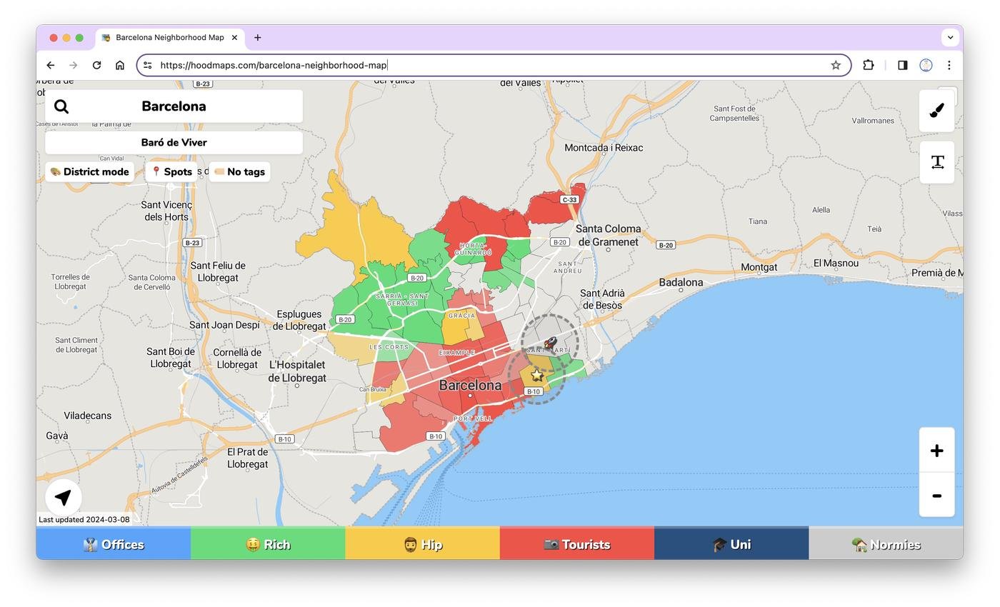 Барселона интересная в любой части: красной, зеленой, желтой