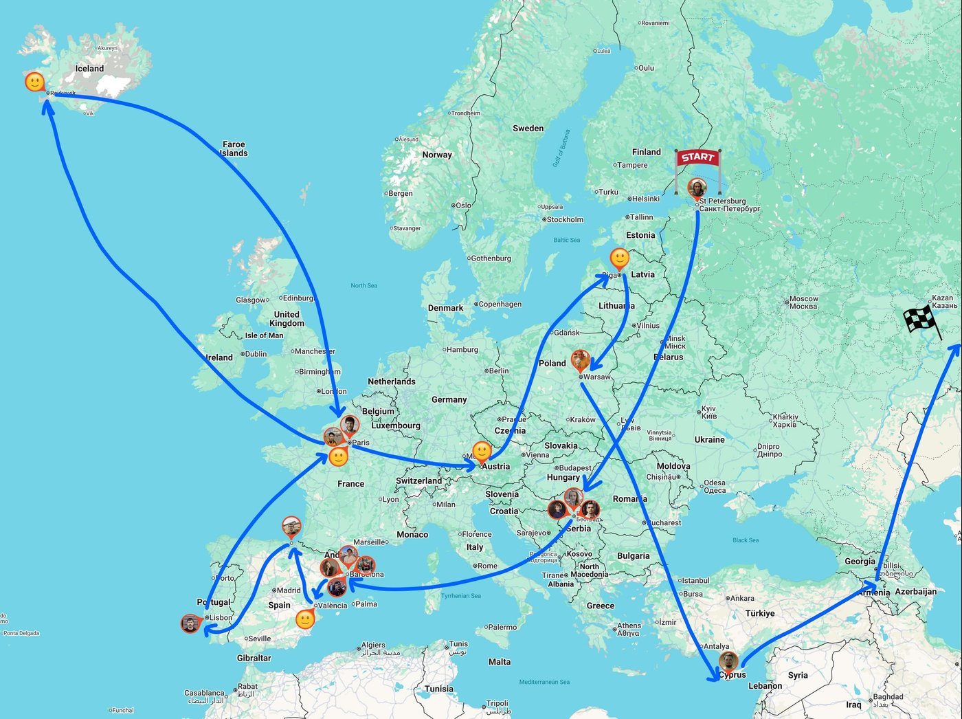 Взял картинку из статьи со стаффа. Поэтому у коллеги с аватарками, а друзья смайлики.