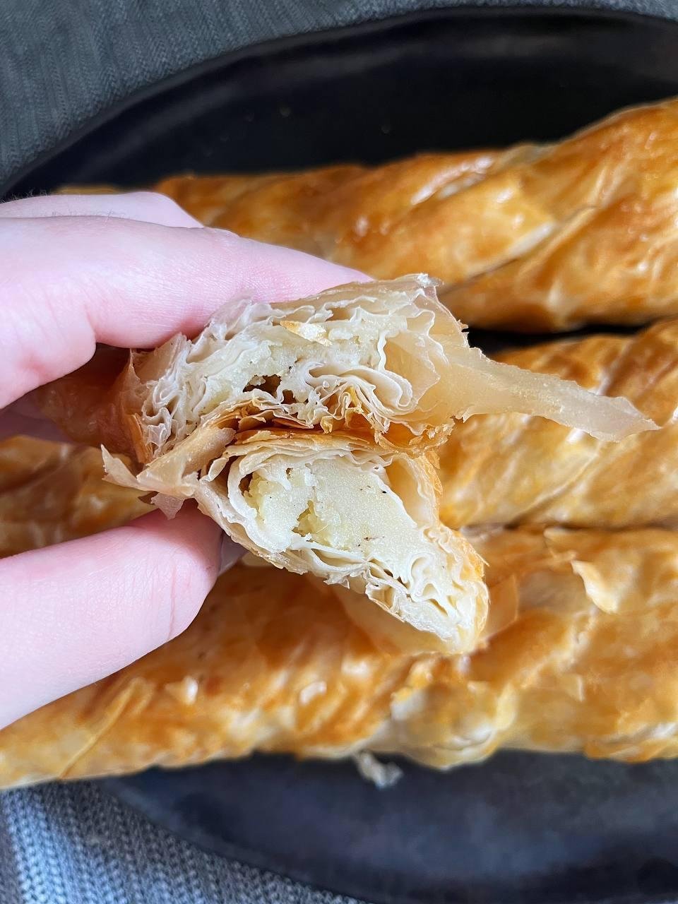 Плацинды из фило в разрезе