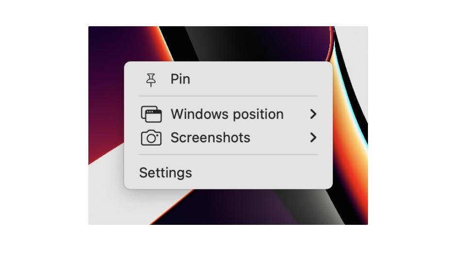 Менюшка, которая открывается при тапе 5 пальцами по трекпаду