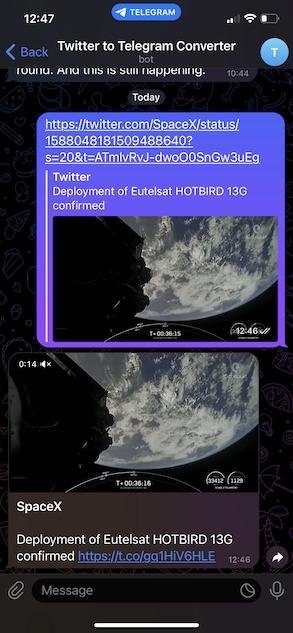 Пример конвертации твита с видео