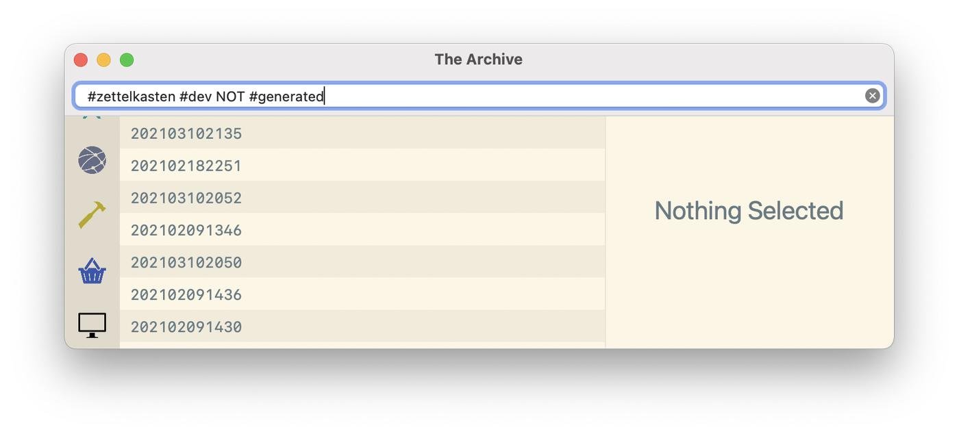 Список заметок с удаленными заголовками